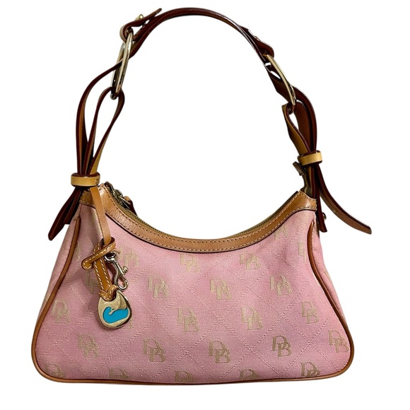 Dooney & Bourke Handbags - Dooney & Bourke vintage pink monogram shoulder bag Y2K rare vintage bag